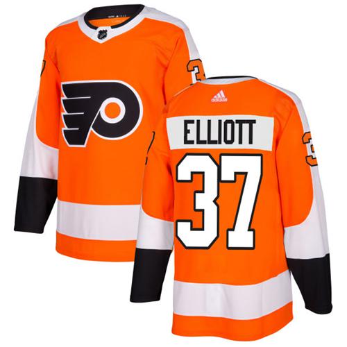 Adidas Flyers #37 Brian Elliott Orange Home Authentic Stitched NHL Jersey